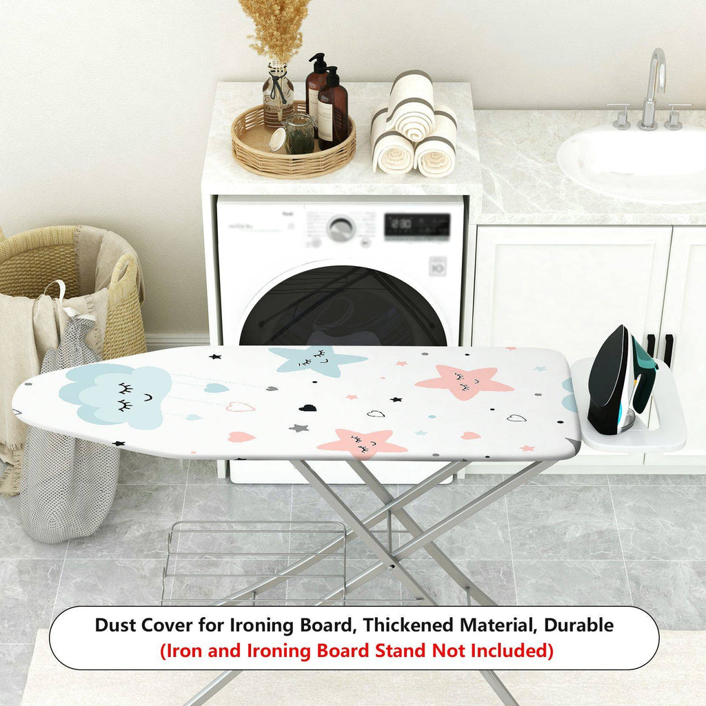 1-Piece Clouds Stars Hearts  Ironing Board Cover, Universal Size, Without Board