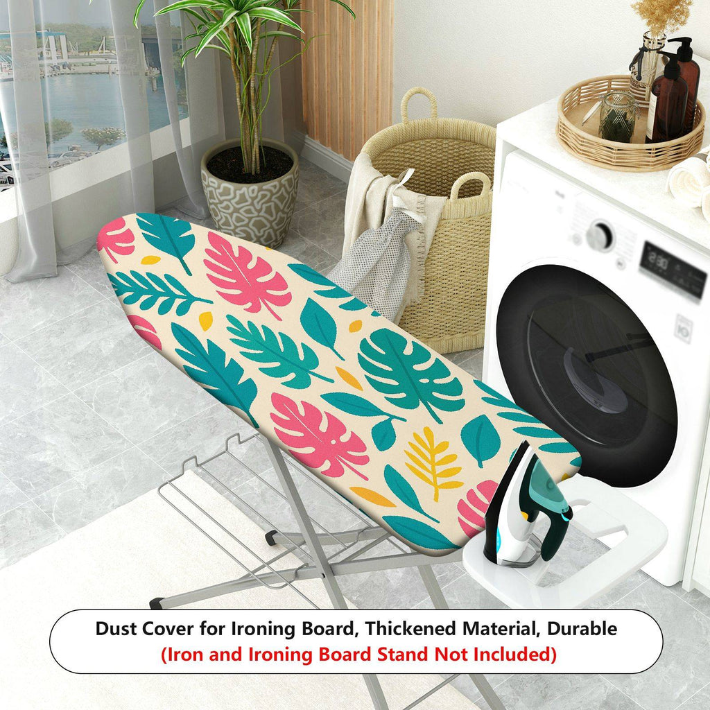 1-Piece Tropical Leaf Pattern  Ironing Board Cover, Universal Size, Without Board