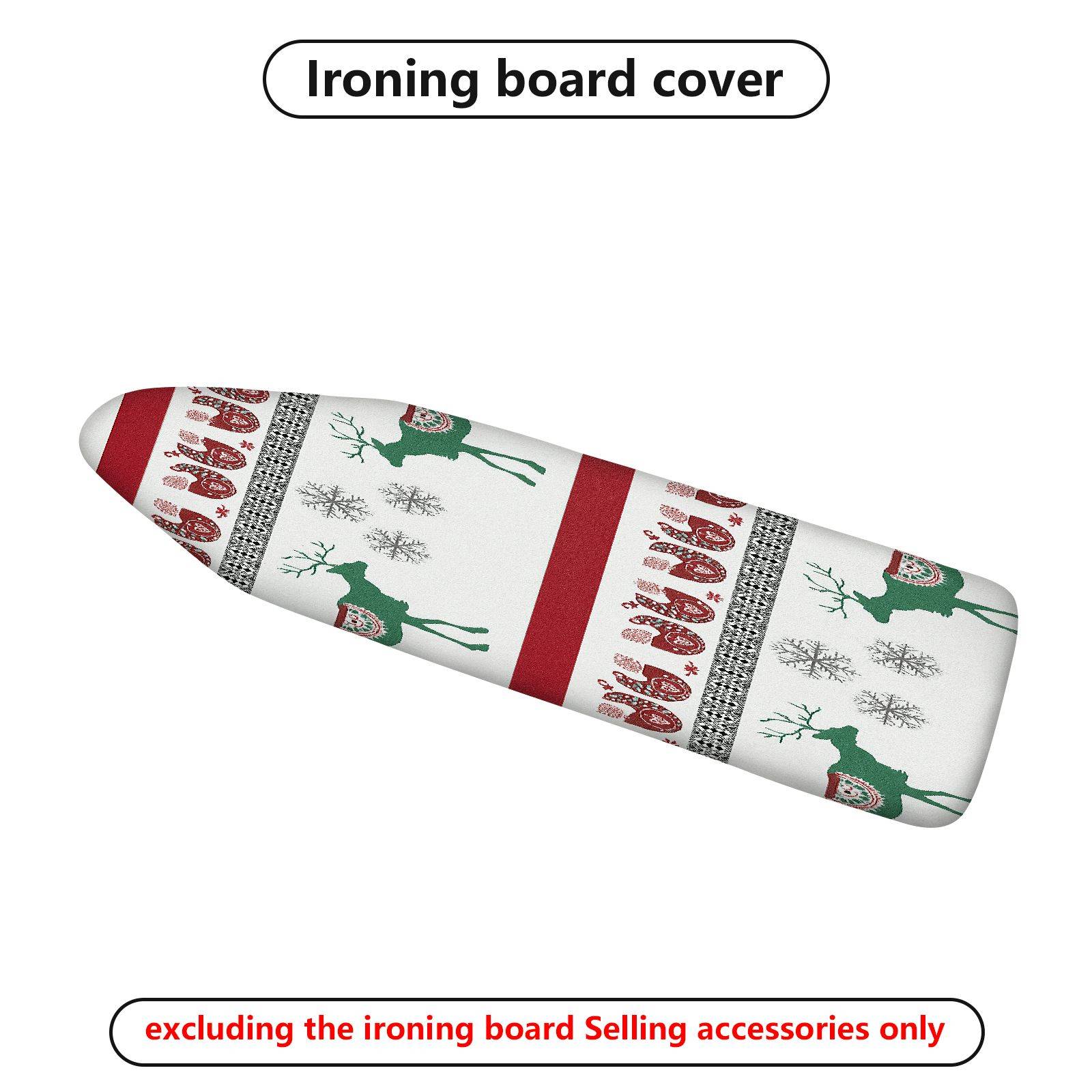1-Piece Reindeer Snowflake Red  Ironing Board Cover, Universal Size, Without Board