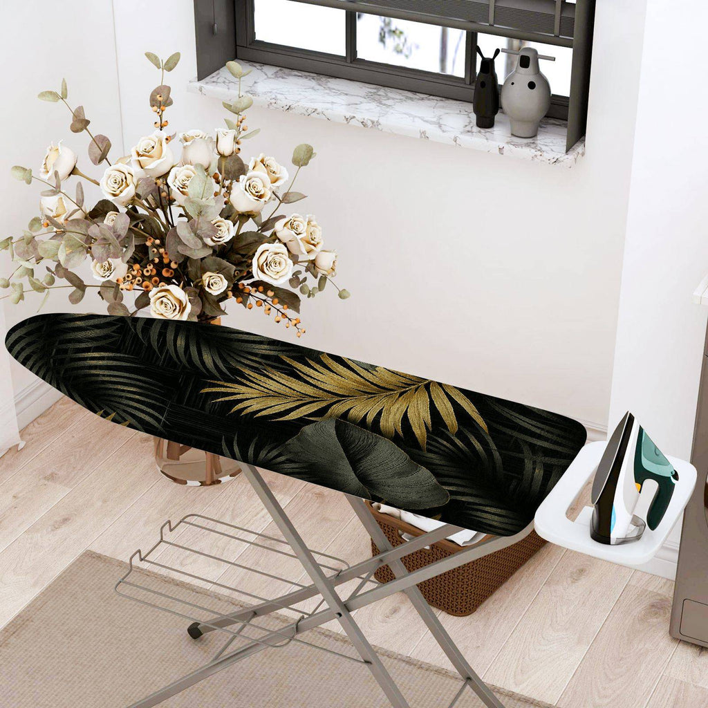 1-Piece Tropical Leaves Print Nature  Ironing Board Cover, Universal Size, Without Board