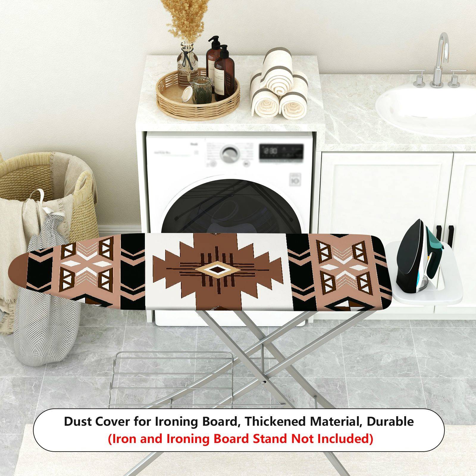 1-Piece Aztec Retro Geometric  Ironing Board Cover, Universal Size, Without Board