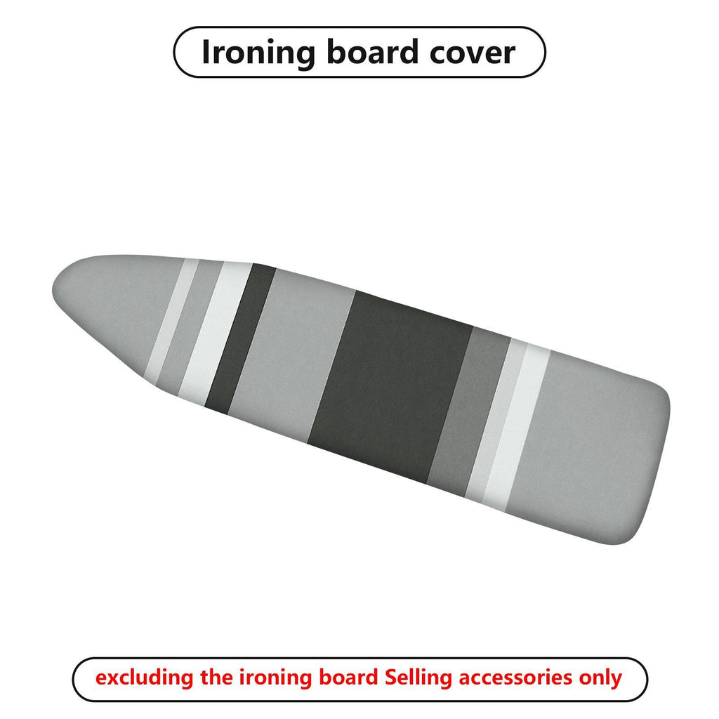 1-Piece Striped Gray Black  Ironing Board Cover, Universal Size, Without Board