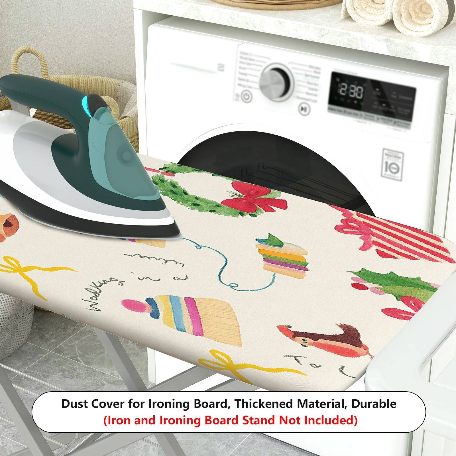 1-Piece Christmas Holiday Festive  Ironing Board Cover, Universal Size, Without Board