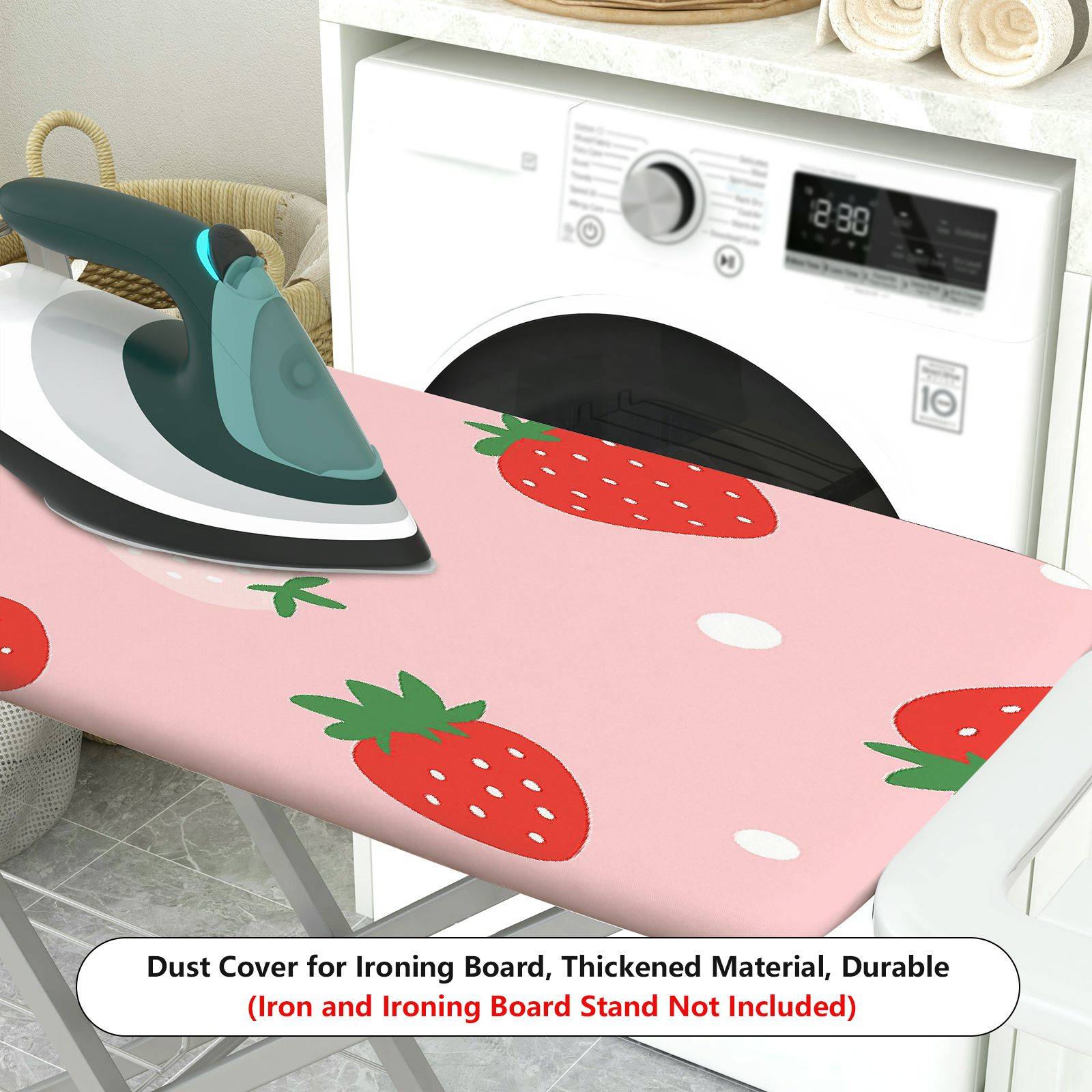 1-Piece Strawberry Pink Red  Ironing Board Cover, Universal Size, Without Board
