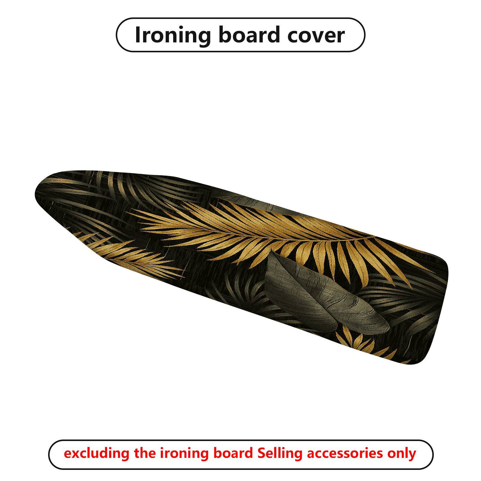 1-Piece Tropical Leaf Exotic Jungle  Ironing Board Cover, Universal Size, Without Board