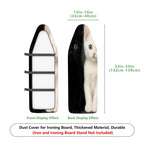 1-Piece Cat Black White Artistic  Ironing Board Cover, Universal Size, Without Board