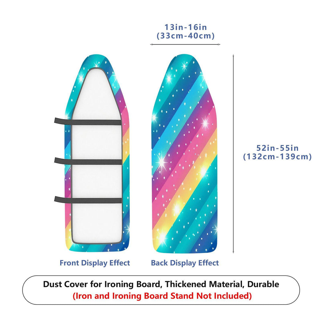 1-Piece Rainbow Sparkle Star  Ironing Board Cover, Universal Size, Without Board