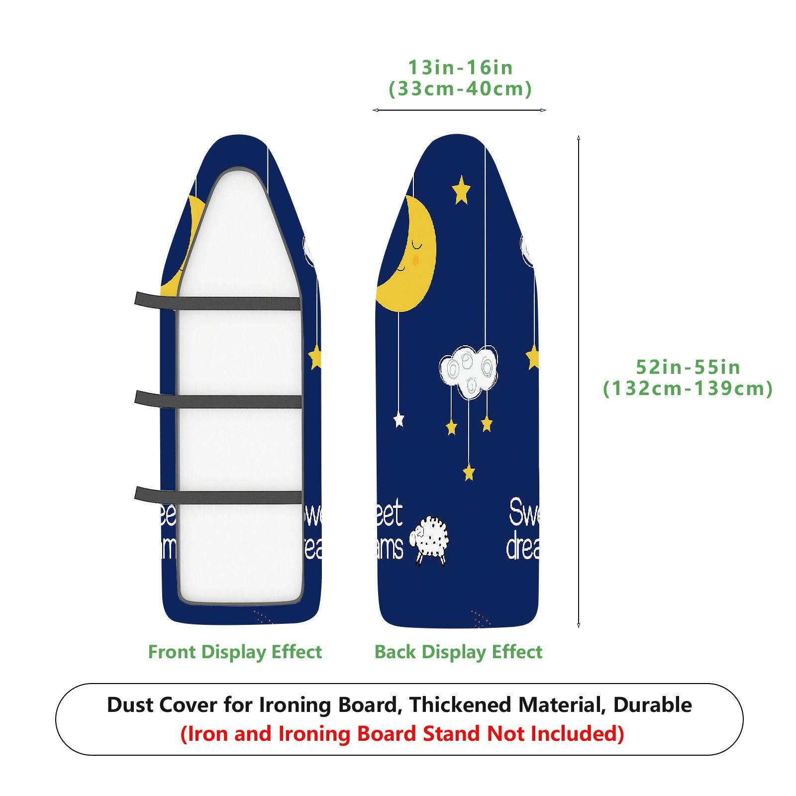 1-Piece Moon Cloud Star  Ironing Board Cover, Universal Size, Without Board