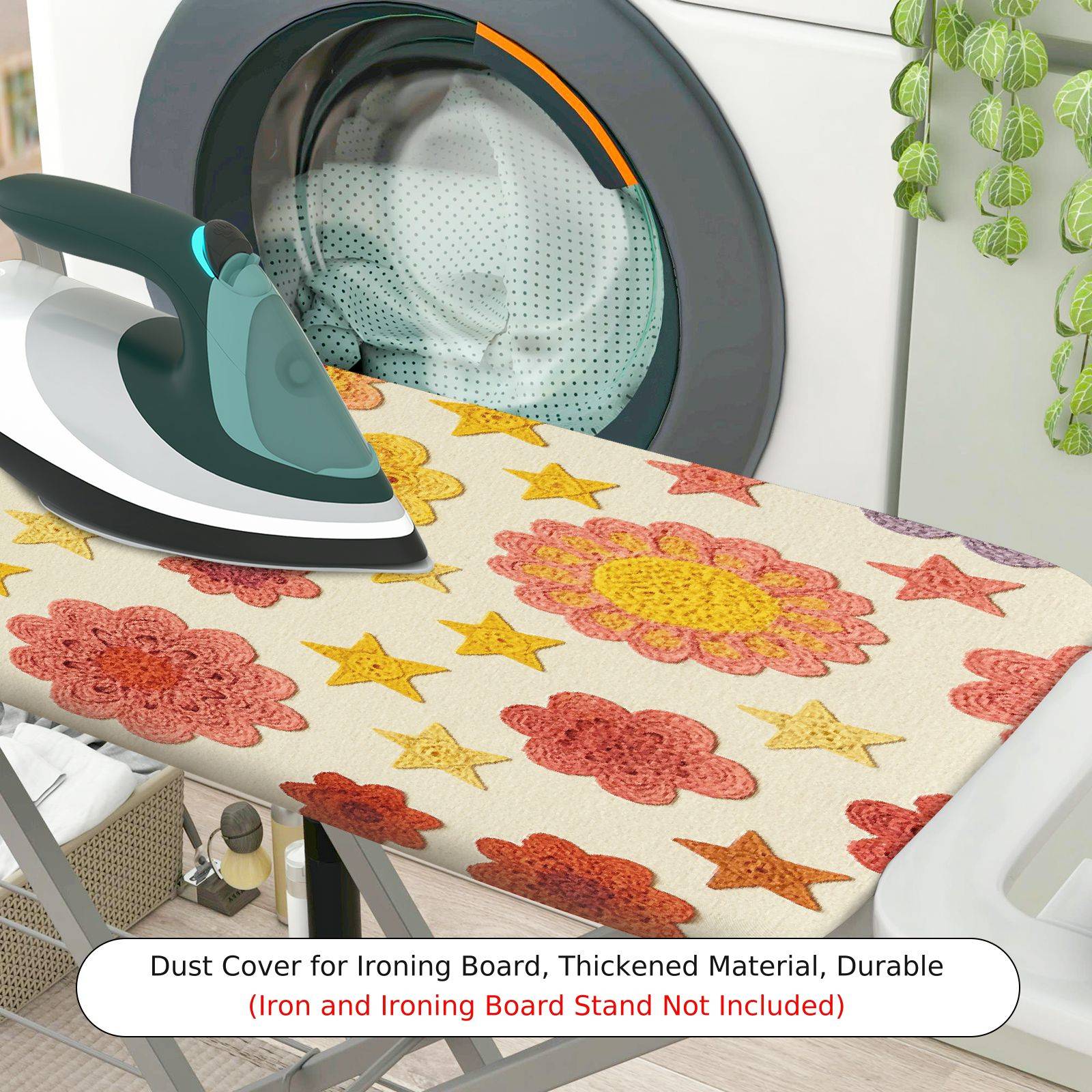 1-Piece Floral Star Colorful  Ironing Board Cover, Universal Size, Without Board