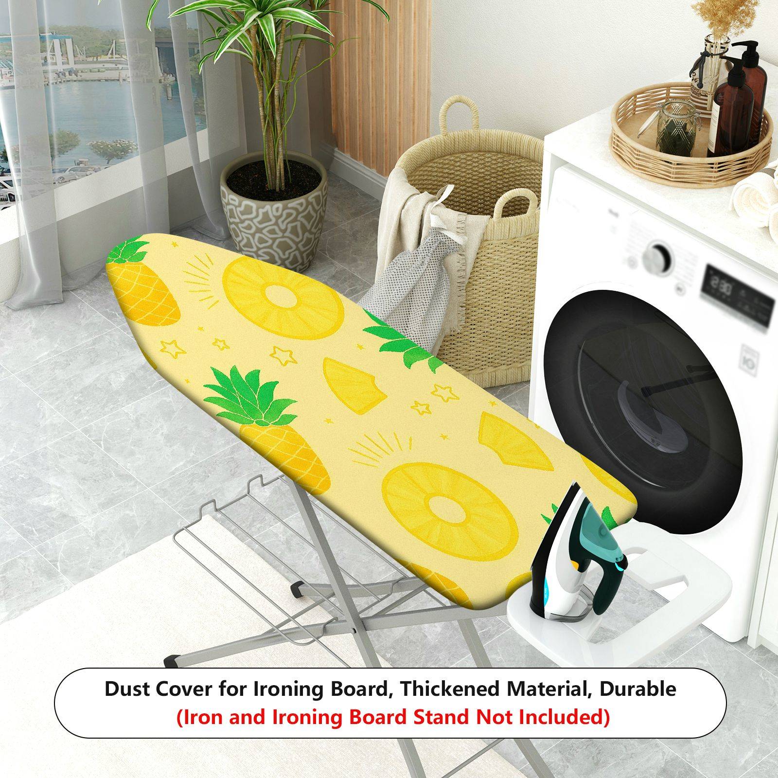 1-Piece Pineapple Yellow Star  Ironing Board Cover, Universal Size, Without Board