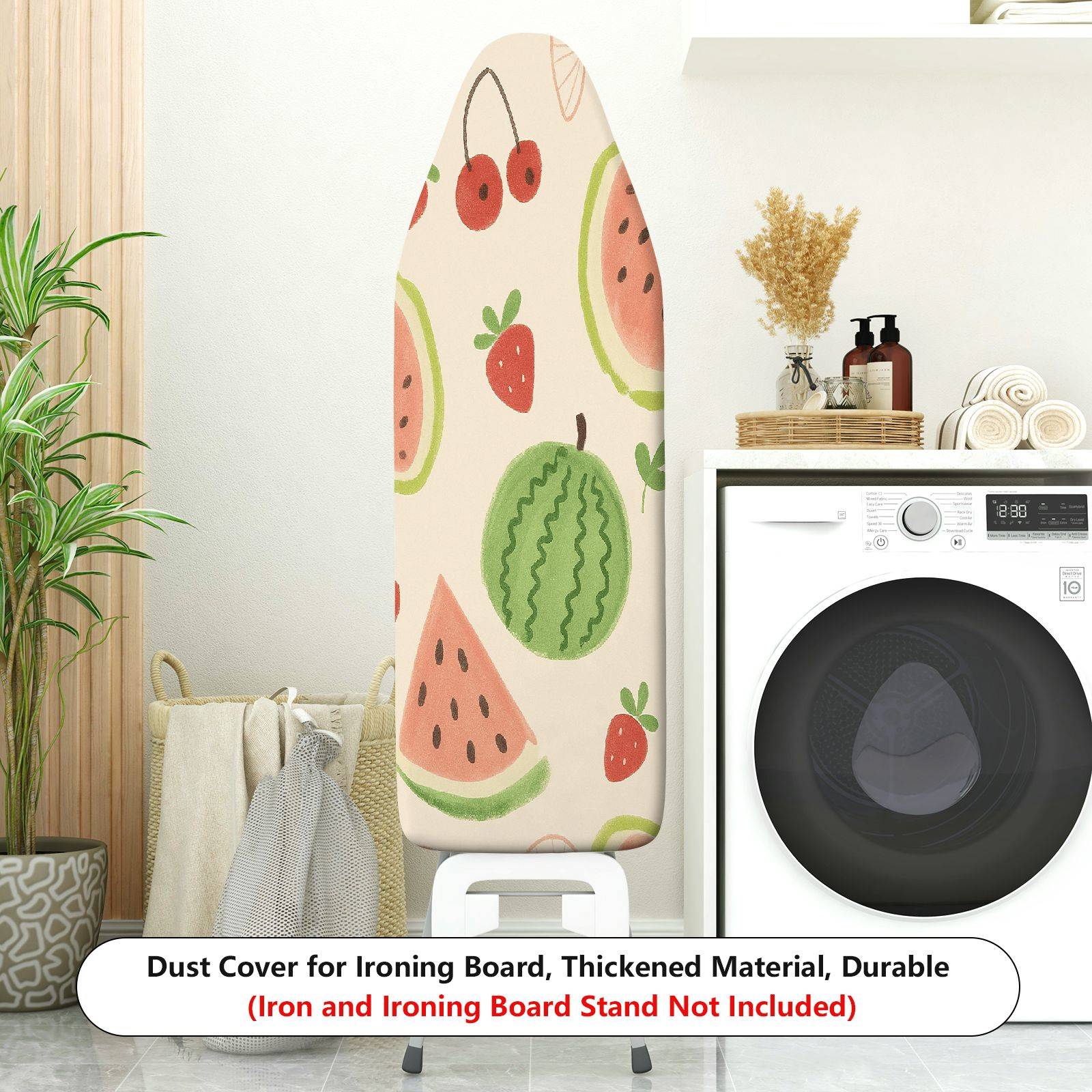1-Piece with Fruit Pattern, Watermelon, Strawberry, Cherry, Household  Ironing Board Cover, Universal Size, Without Board