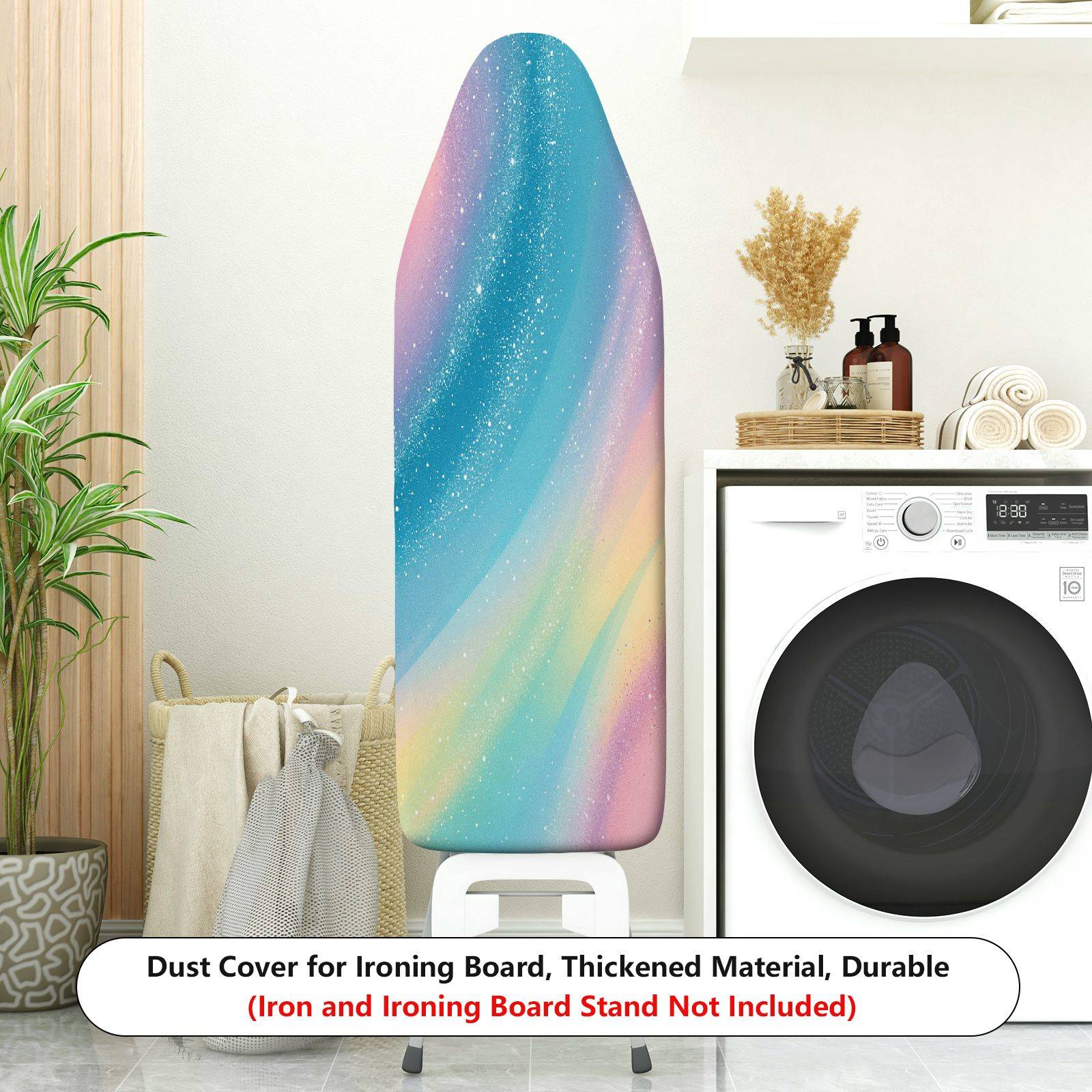 1-Piece Rainbow Gradient Starry  Ironing Board Cover, Universal Size, Without Board