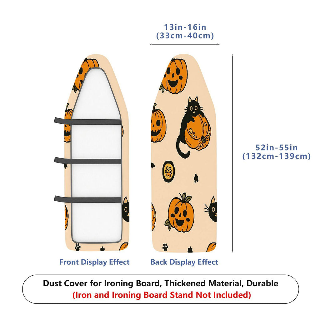 1-Piece Halloween Cat Pumpkin  Ironing Board Cover, Universal Size, Without Board