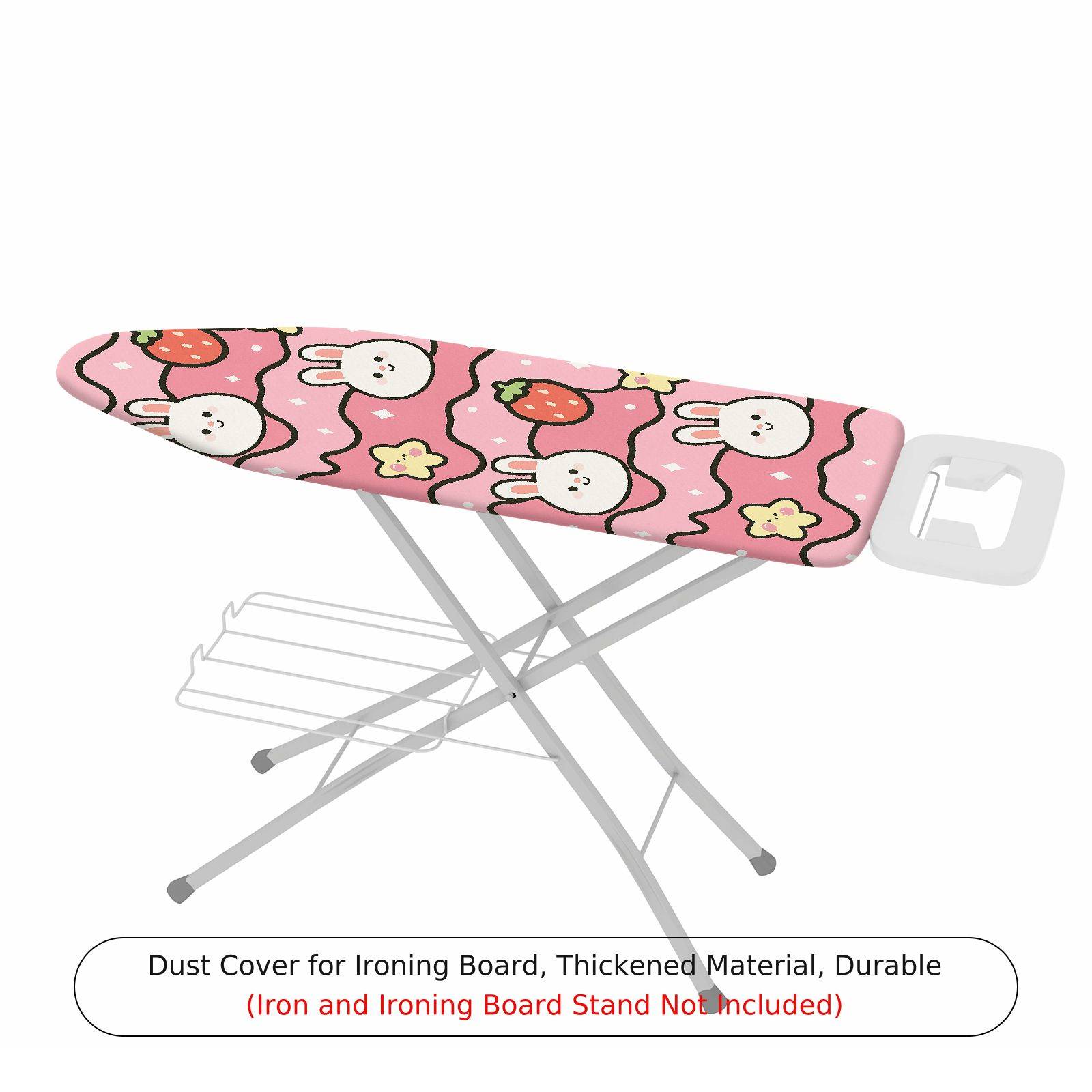 1-Piece Rabbit Strawberry Floral  Ironing Board Cover, Universal Size, Without Board