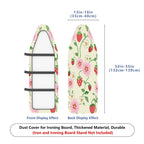 1-Piece Strawberry Floral Pattern Decorative  Ironing Board Cover, Universal Size, Without Board