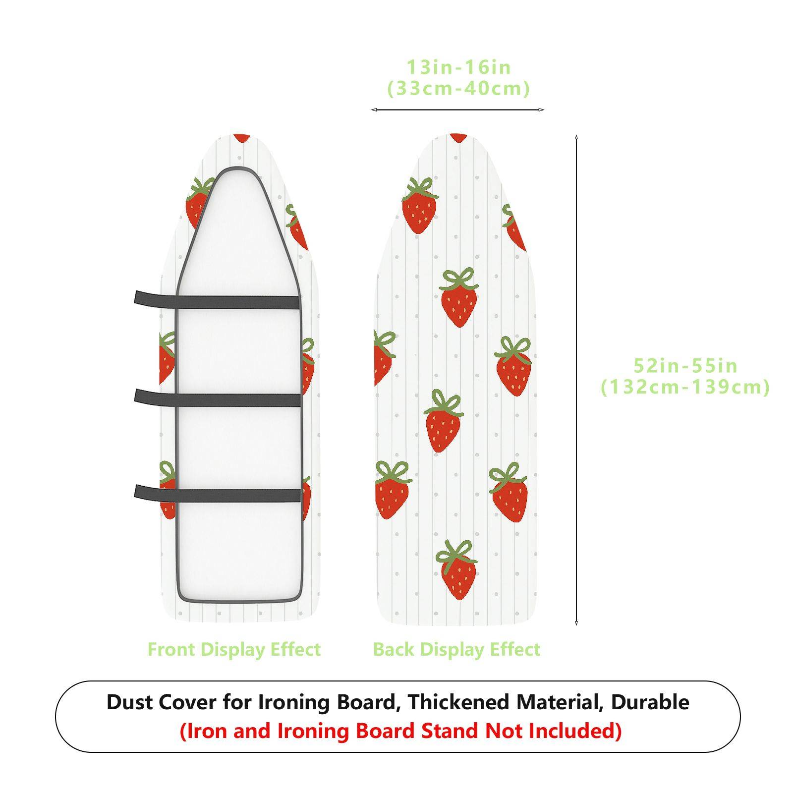 1-Piece Strawberry Pattern Cute Fresh Style  Ironing Board Cover, Universal Size, Without Board