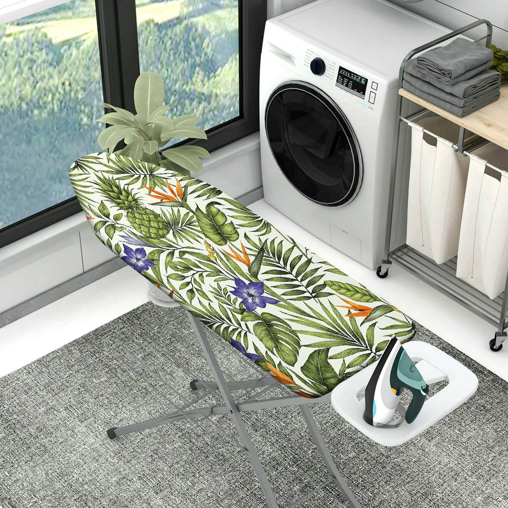 1-Piece Tropical Floral Leaf  Ironing Board Cover, Universal Size, Without Board