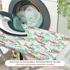 1-Piece Flamingo Green Tropical  Ironing Board Cover, Universal Size, Without Board