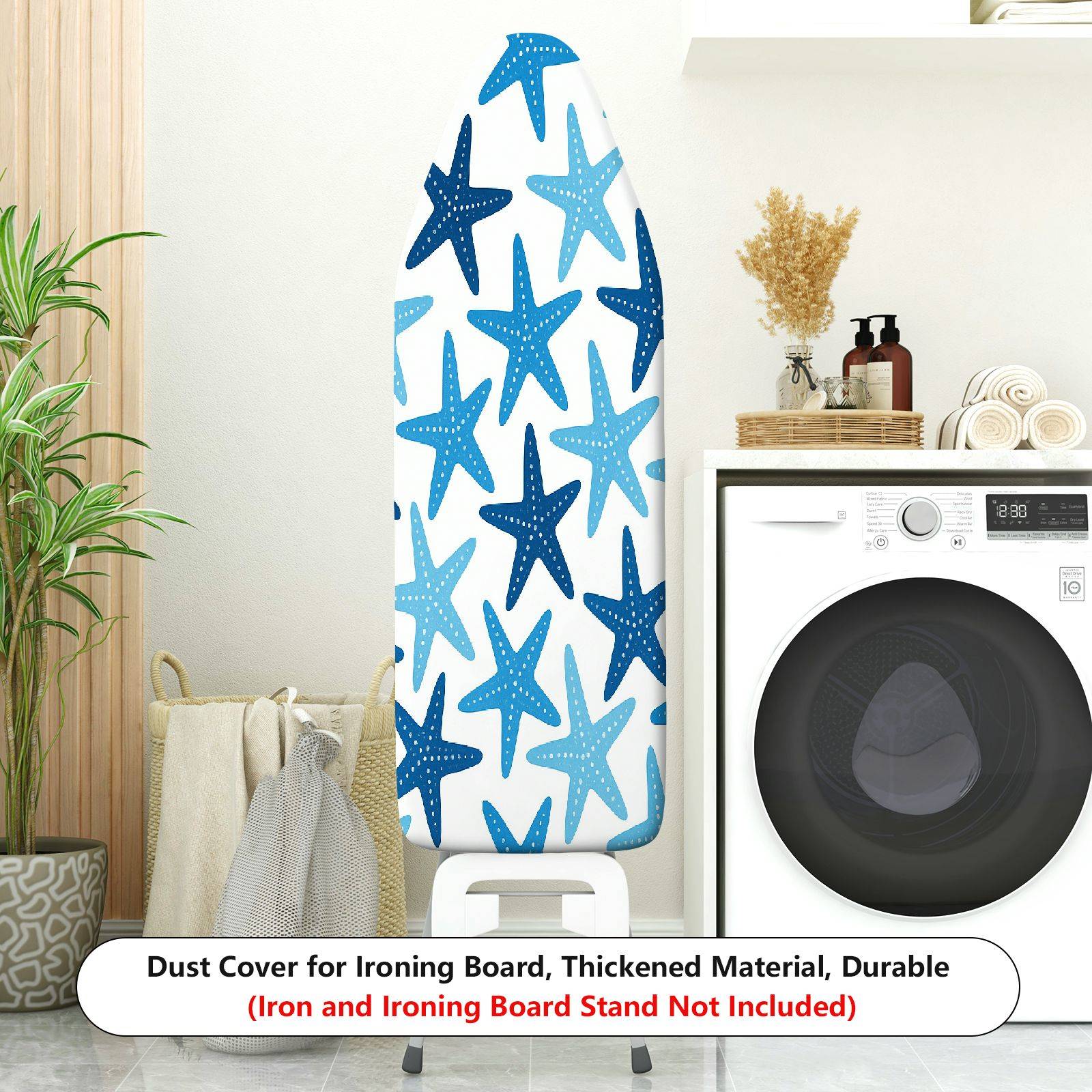 1-Piece Starfish Ocean Nautical  Ironing Board Cover, Universal Size, Without Board