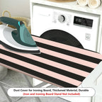 1-Piece Black Pink Striped Modern  Ironing Board Cover, Universal Size, Without Board