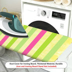 1-Piece Striped Colorful Vibrant  Ironing Board Cover, Universal Size, Without Board