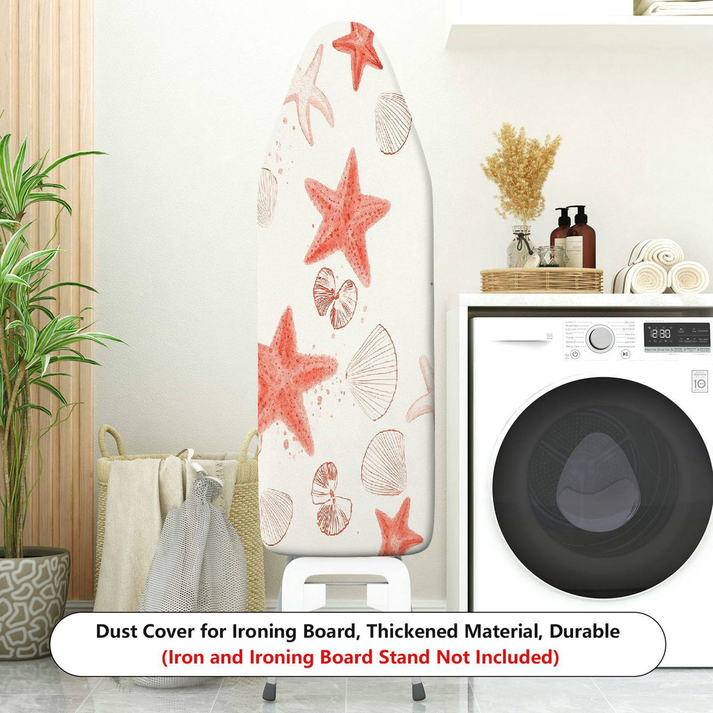 1-Piece Starfish Shell Ocean  Ironing Board Cover, Universal Size, Without Board