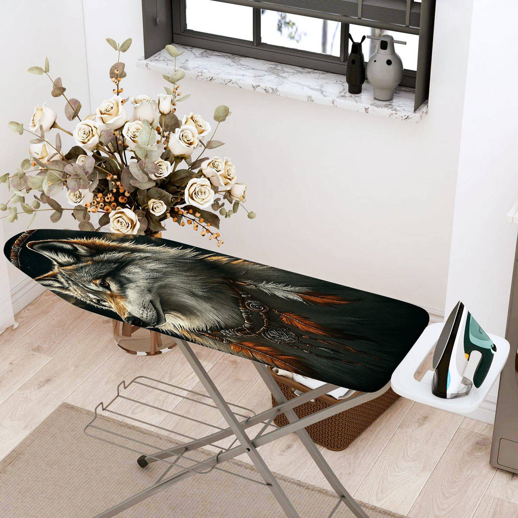 1-Piece Wolf Animal Art  Ironing Board Cover, Universal Size, Without Board
