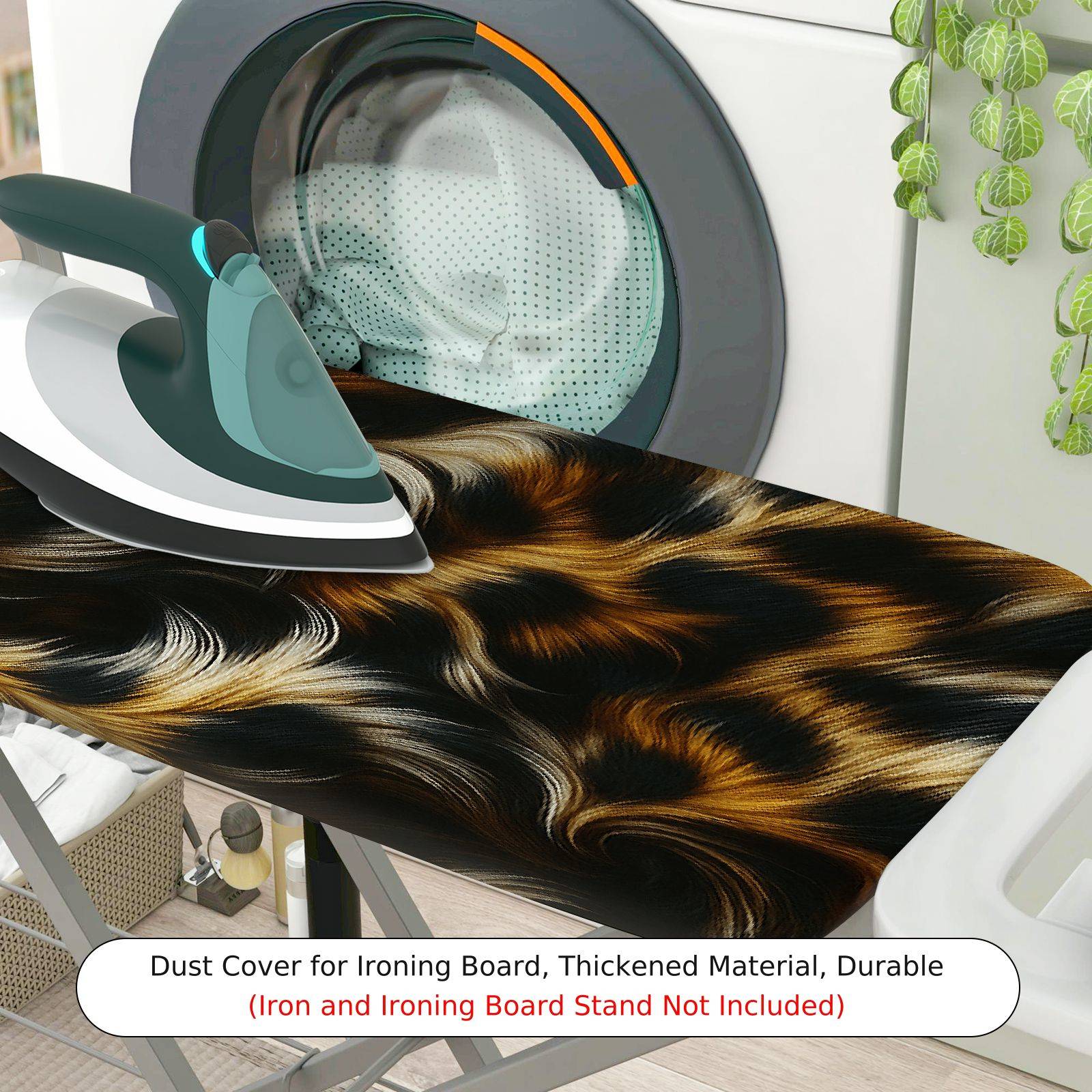 1-Piece Luxury Animal Print Artistic Design  Ironing Board Cover, Universal Size, Without Board