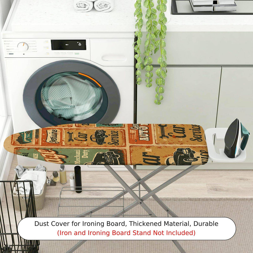 1-Piece Vintage Car Retro Art Poster  Ironing Board Cover, Universal Size, Without Board