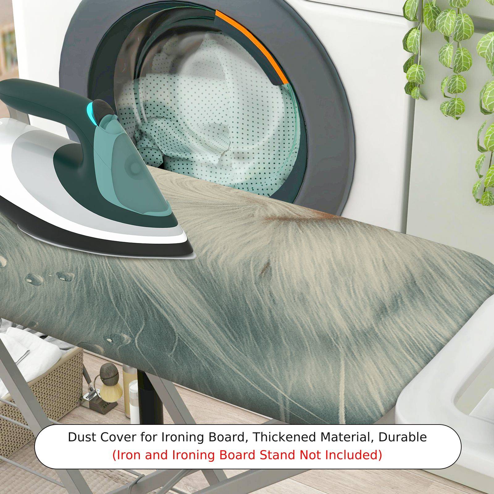 1-Piece Cat Eye Animal Print Blue  Ironing Board Cover, Universal Size, Without Board