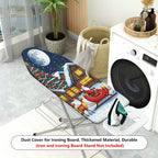 1-Piece Christmas Tree Santa Moon  Ironing Board Cover, Universal Size, Without Board