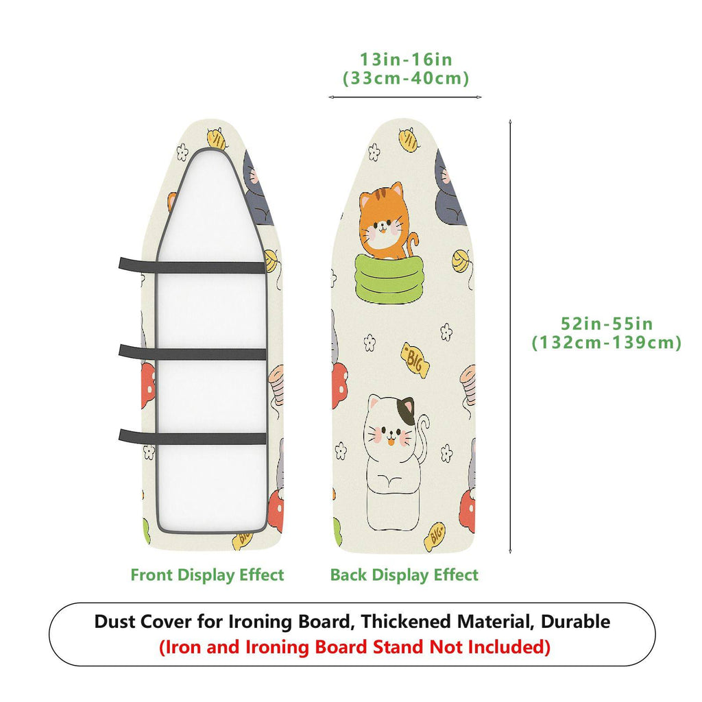 1-Piece Cat Fun Colorful  Ironing Board Cover, Universal Size, Without Board