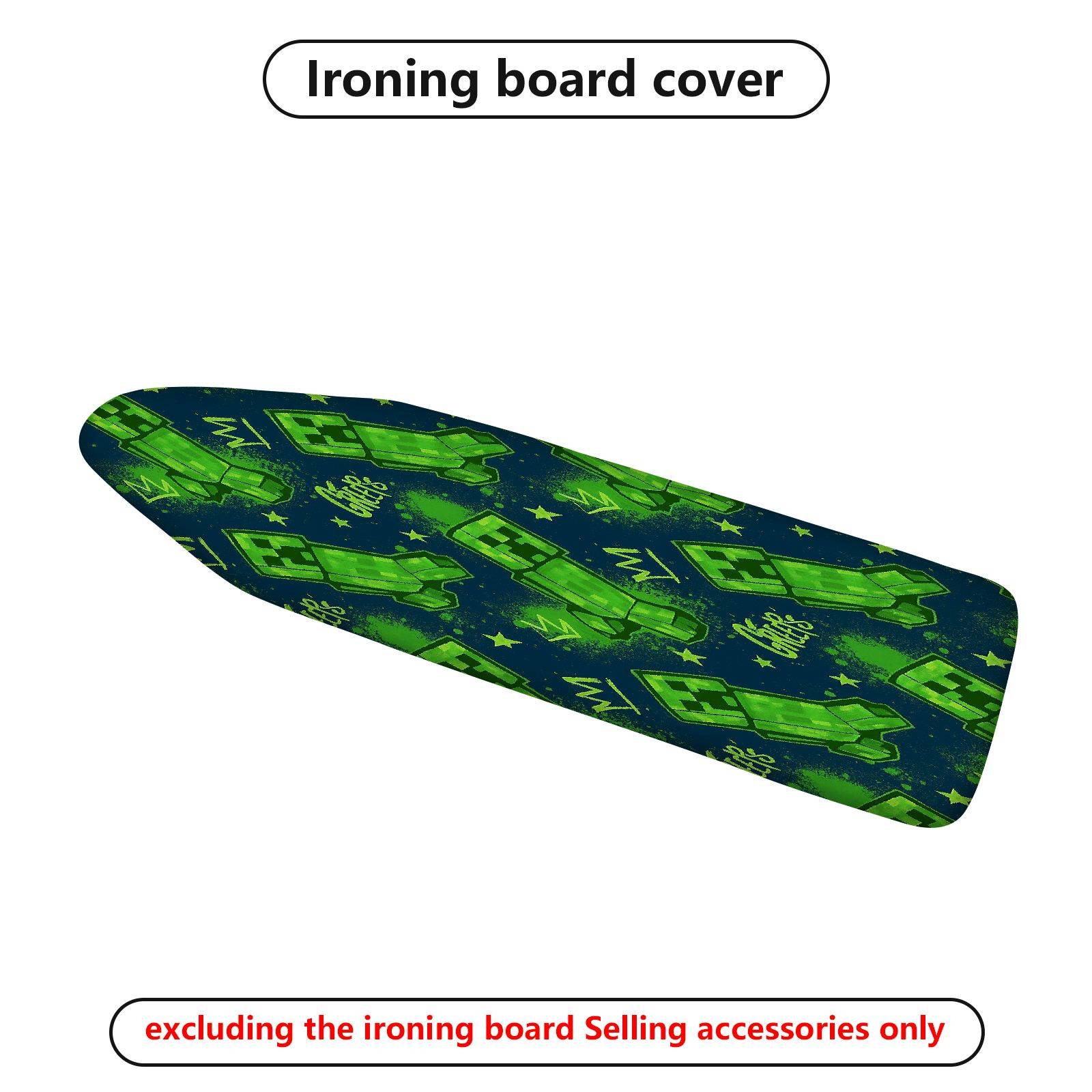 1-Piece Green Stars Blue  Ironing Board Cover, Universal Size, Without Board