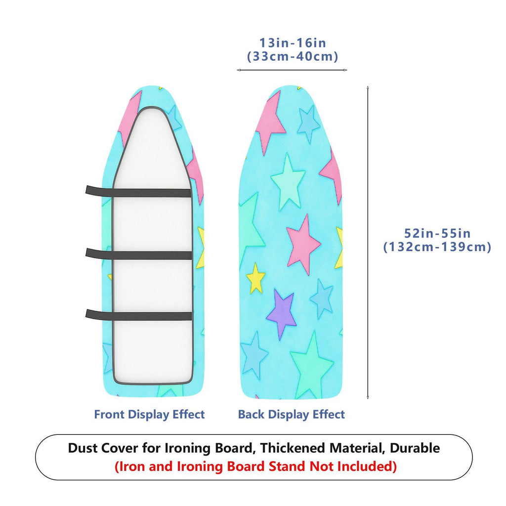 1-Piece Stars Multicolor Pastel  Ironing Board Cover, Universal Size, Without Board