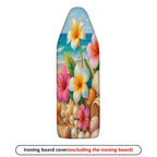 1-Piece Tropical Beach Floral Shell  Ironing Board Cover, Universal Size, Without Board