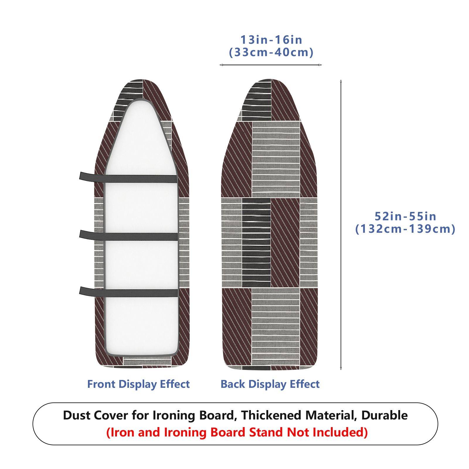 1-Piece Striped Geometric Modern  Ironing Board Cover, Universal Size, Without Board