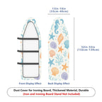 1-Piece Sea Shell Seahorse Starfish  Ironing Board Cover, Universal Size, Without Board