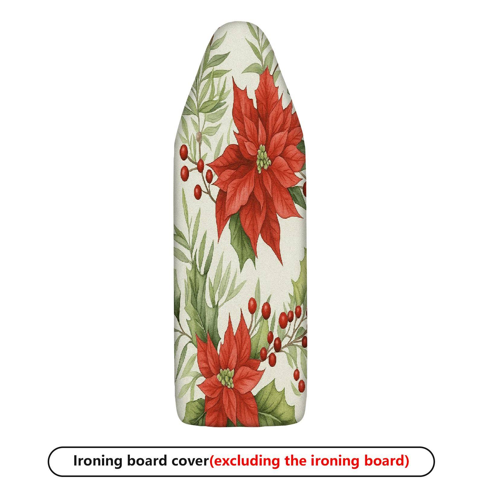 1-Piece Christmas Floral Festive  Ironing Board Cover, Universal Size, Without Board