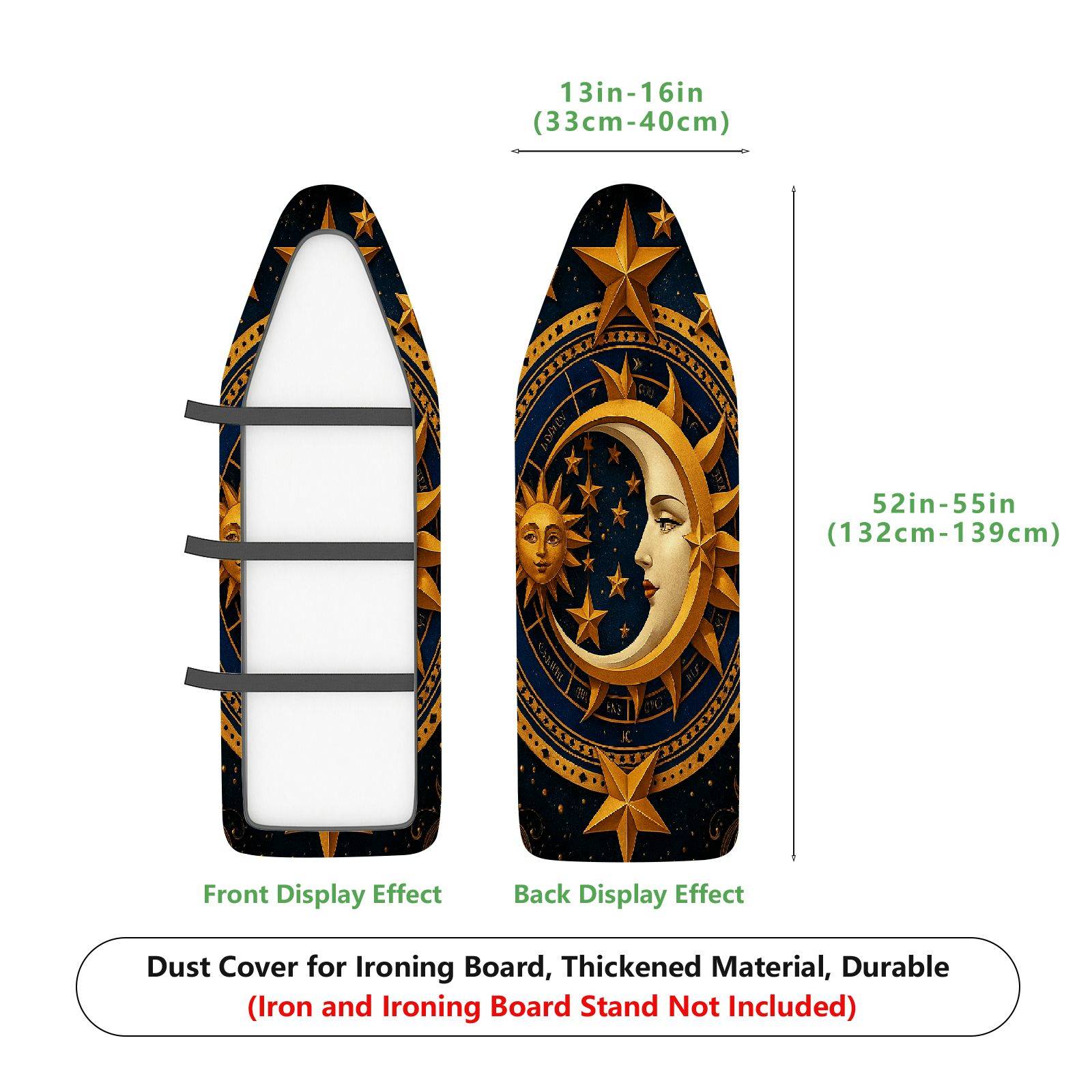 1-Piece Moon Star Galaxy  Ironing Board Cover, Universal Size, Without Board