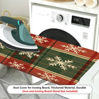 1-Piece Snowflake Plaid Christmas  Ironing Board Cover, Universal Size, Without Board