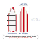 1-Piece Striped Pattern Red and White Modern  Ironing Board Cover, Universal Size, Without Board