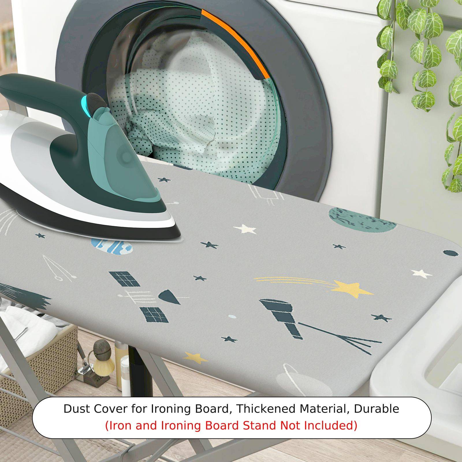 1-Piece Rocket Star Planet  Ironing Board Cover, Universal Size, Without Board