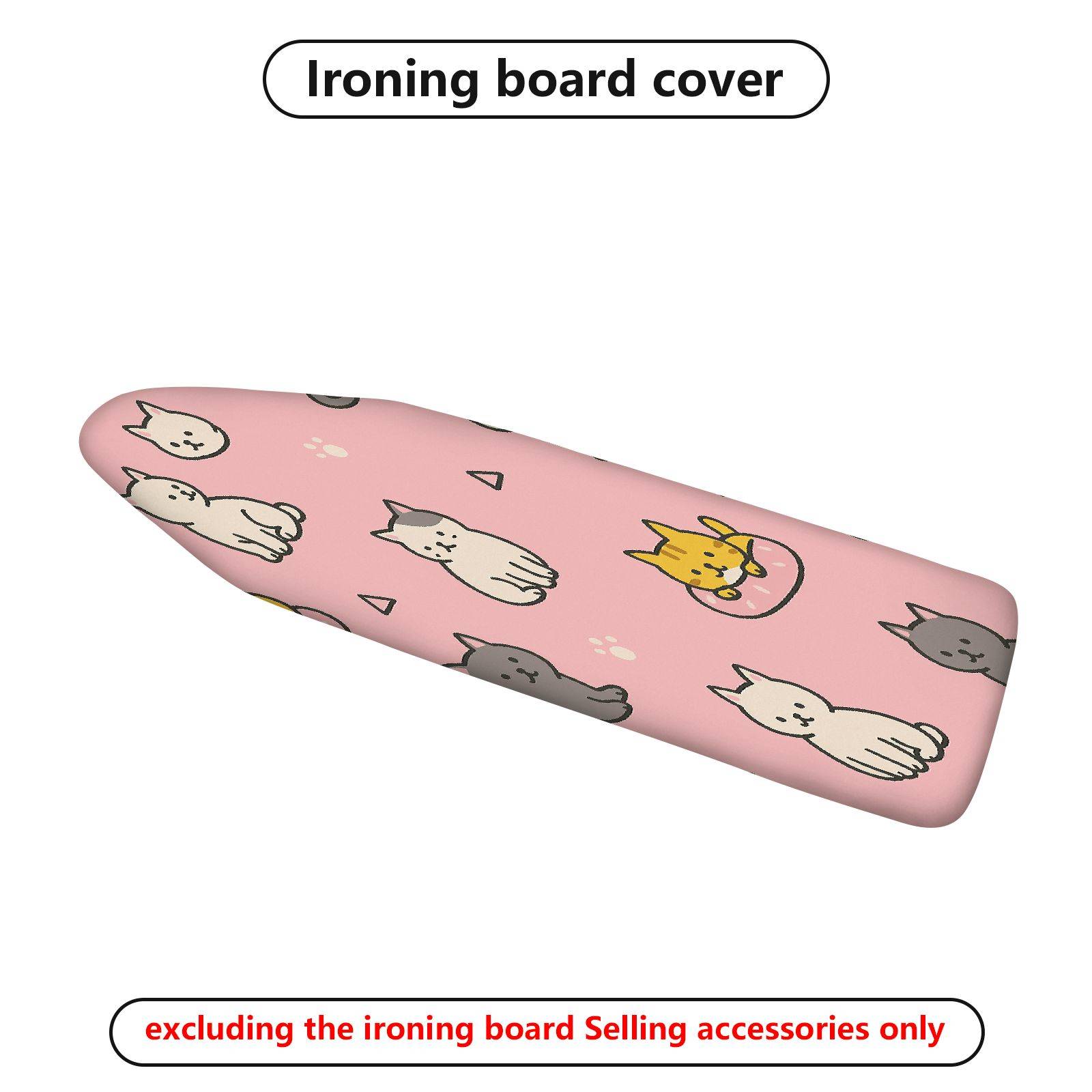 1-Piece Cute Cat Pink  Ironing Board Cover, Universal Size, Without Board