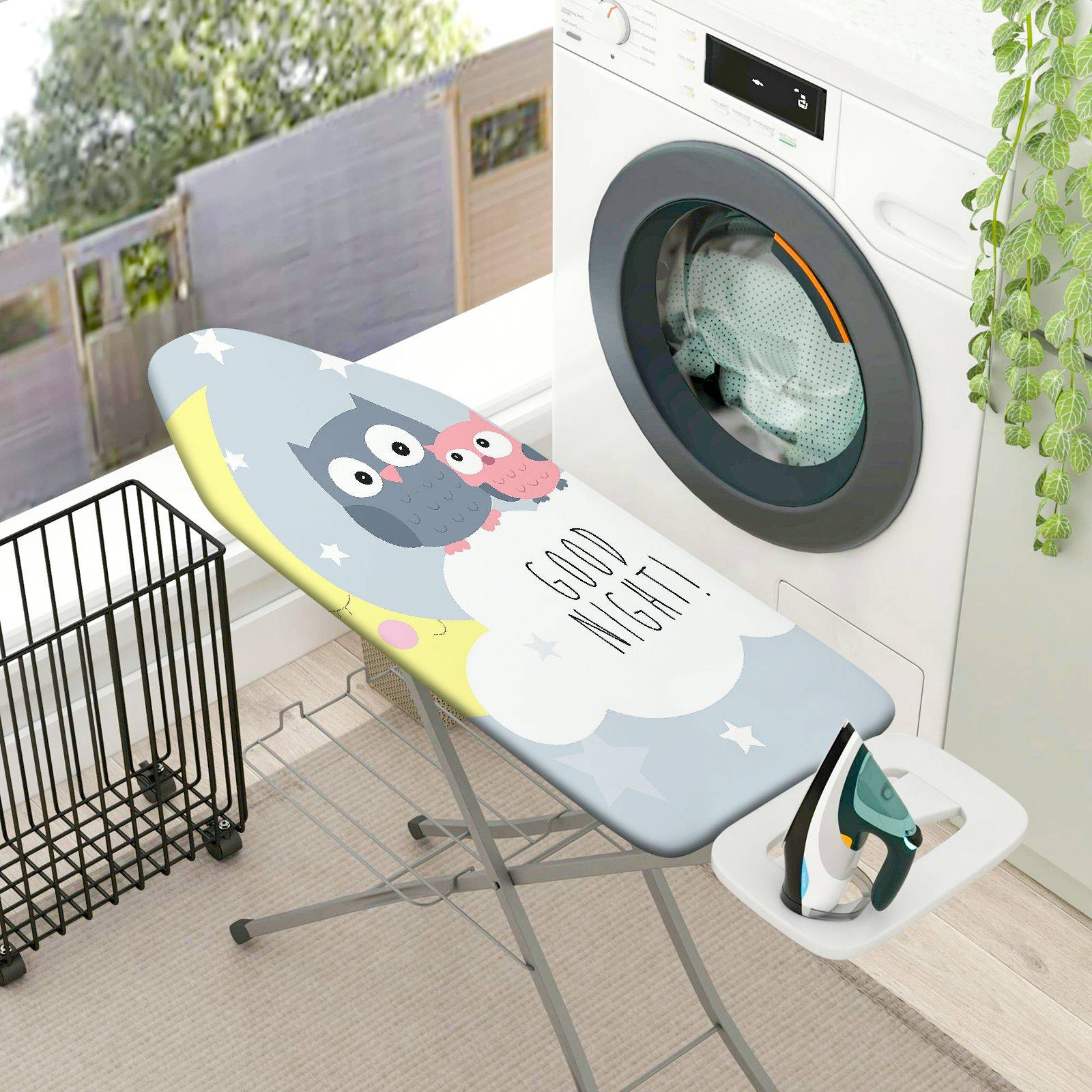 1-Piece Owl Night Star  Ironing Board Cover, Universal Size, Without Board