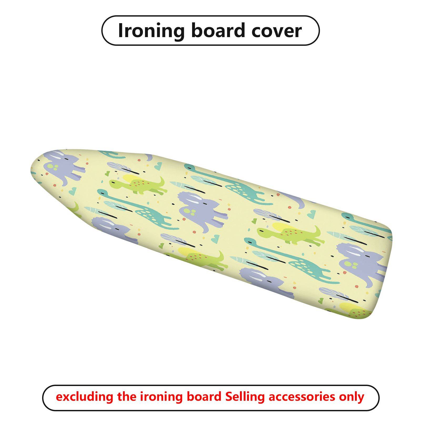 1-Piece Elephant Dinosaur Animal  Ironing Board Cover, Universal Size, Without Board