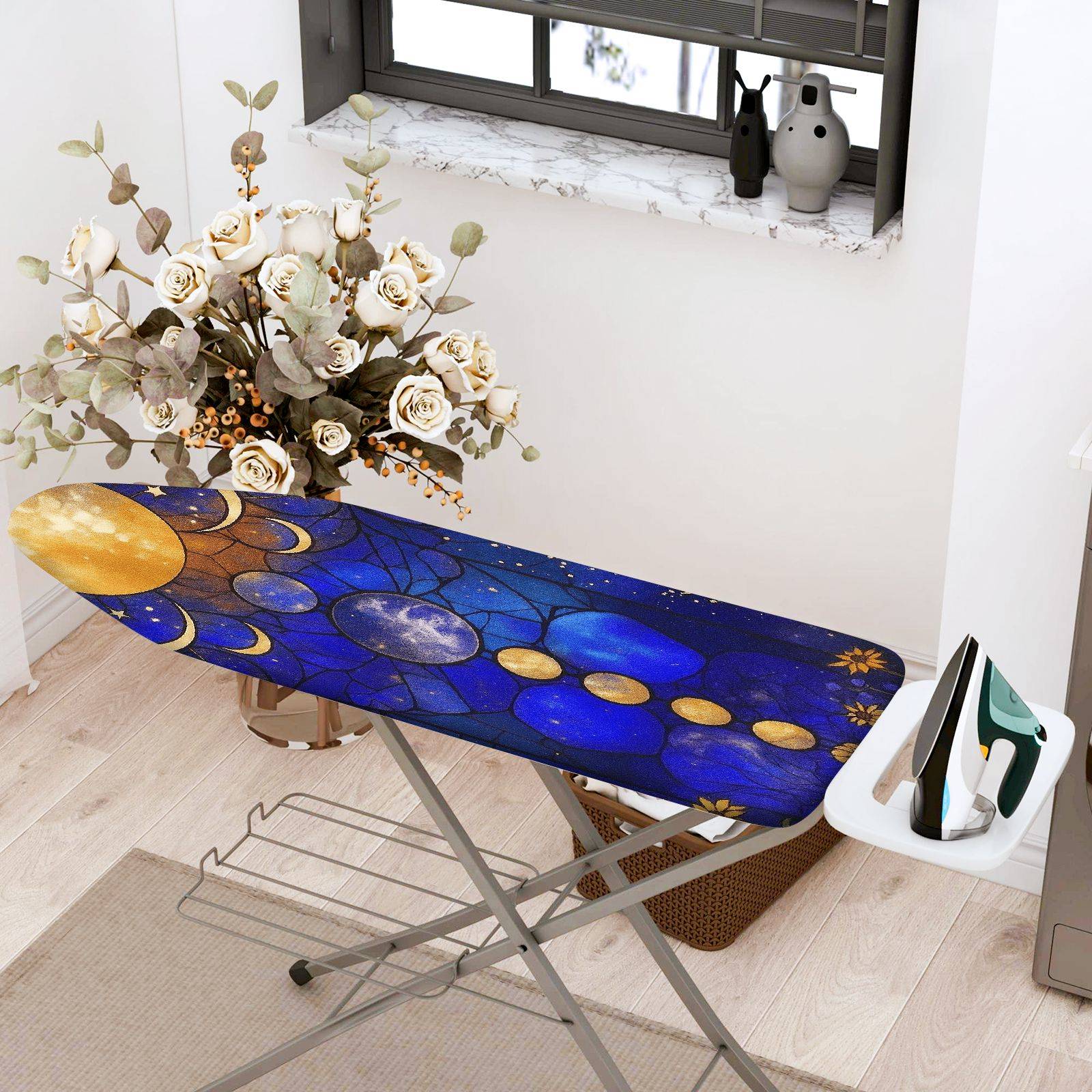 1-Piece Galaxy Stars Moon  Ironing Board Cover, Universal Size, Without Board