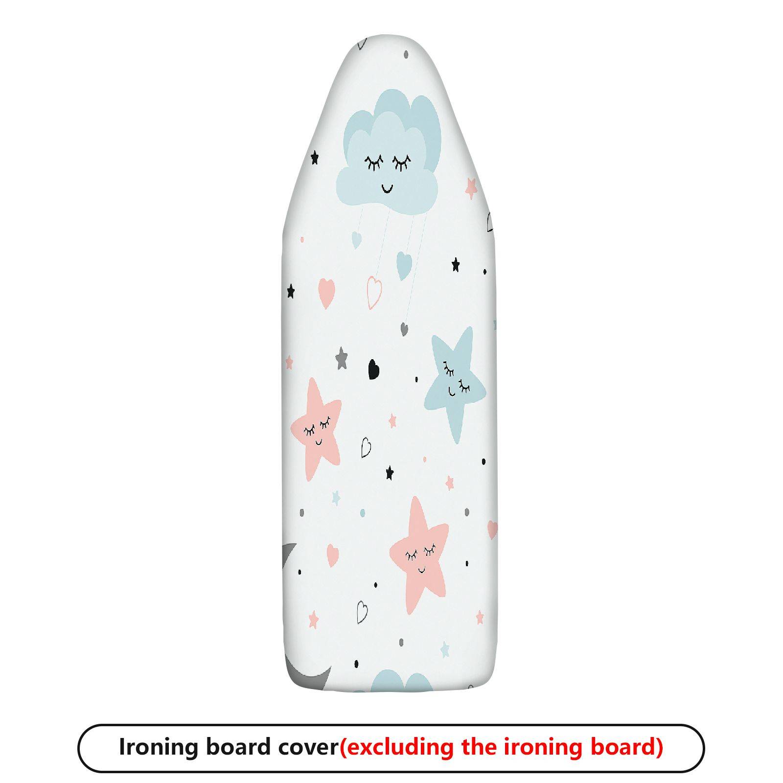 1-Piece Clouds Stars Hearts  Ironing Board Cover, Universal Size, Without Board