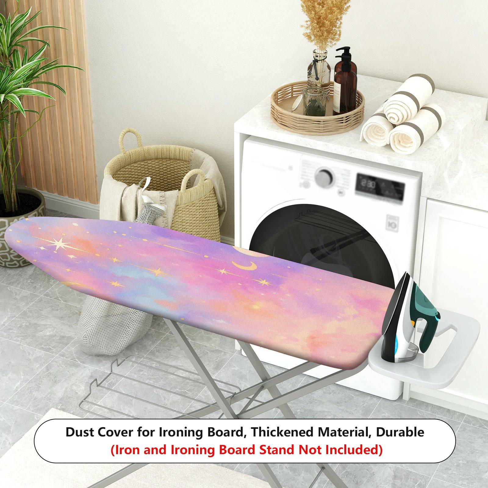 1-Piece Galaxy Stars Moon Sky  Ironing Board Cover, Universal Size, Without Board