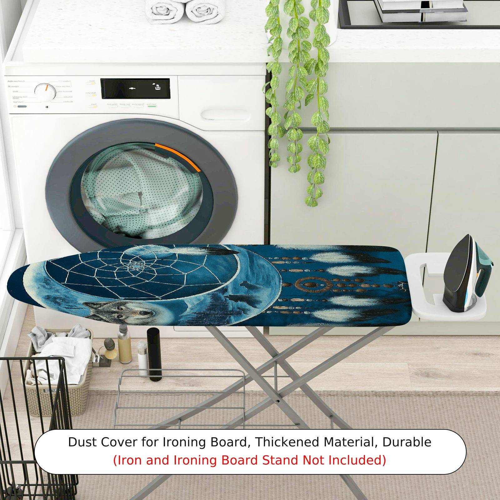 1-Piece Dreamcatcher Wolf Moon  Ironing Board Cover, Universal Size, Without Board