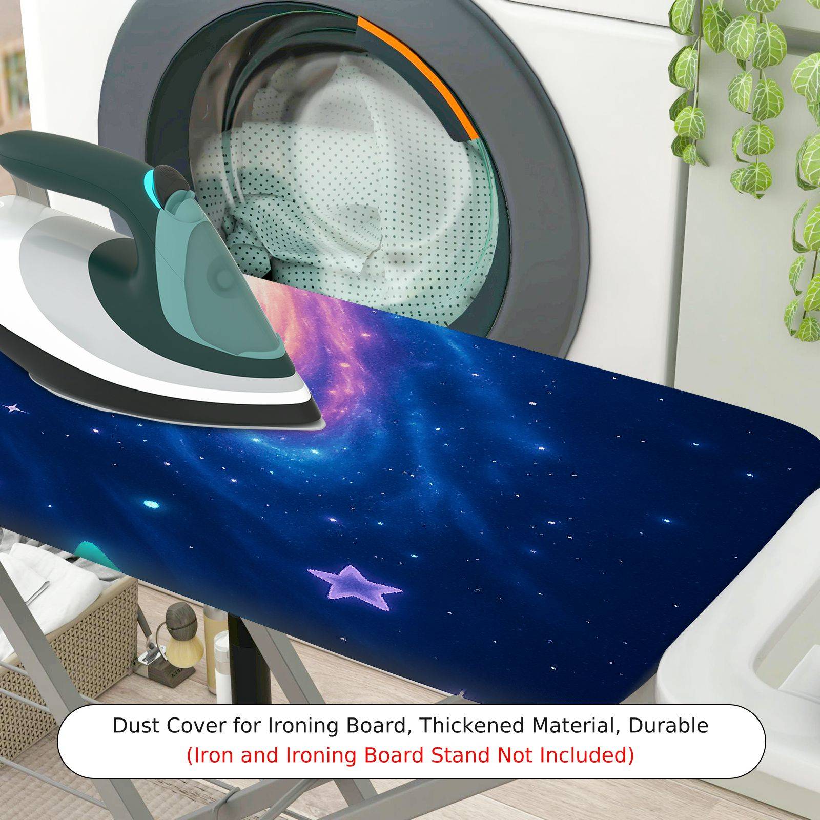 1-Piece Galaxy Stars Moon  Ironing Board Cover, Universal Size, Without Board